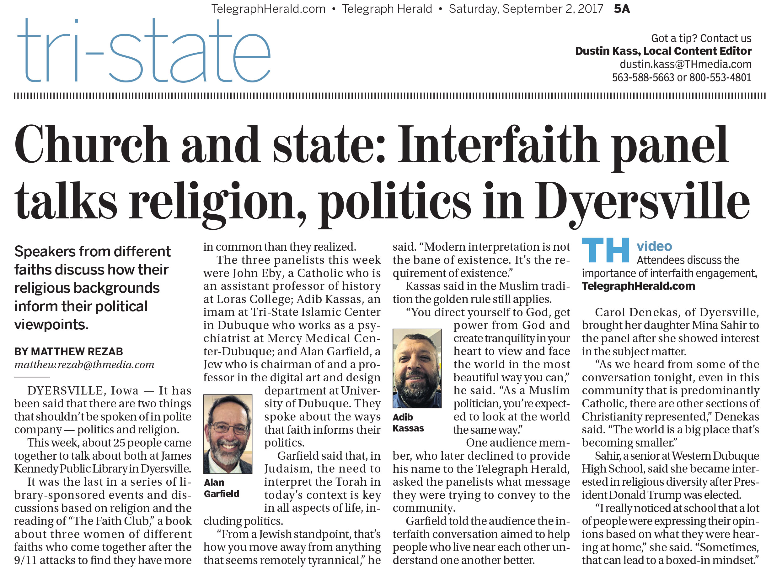 John Eby, Adib Kassas and Alan Garfield